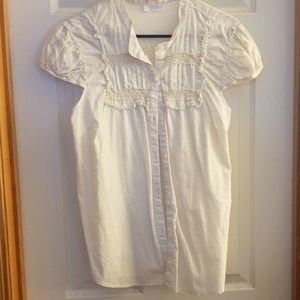 Cream button Up